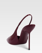 Patent leather slingback