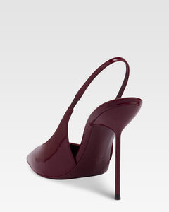 Patent leather slingback