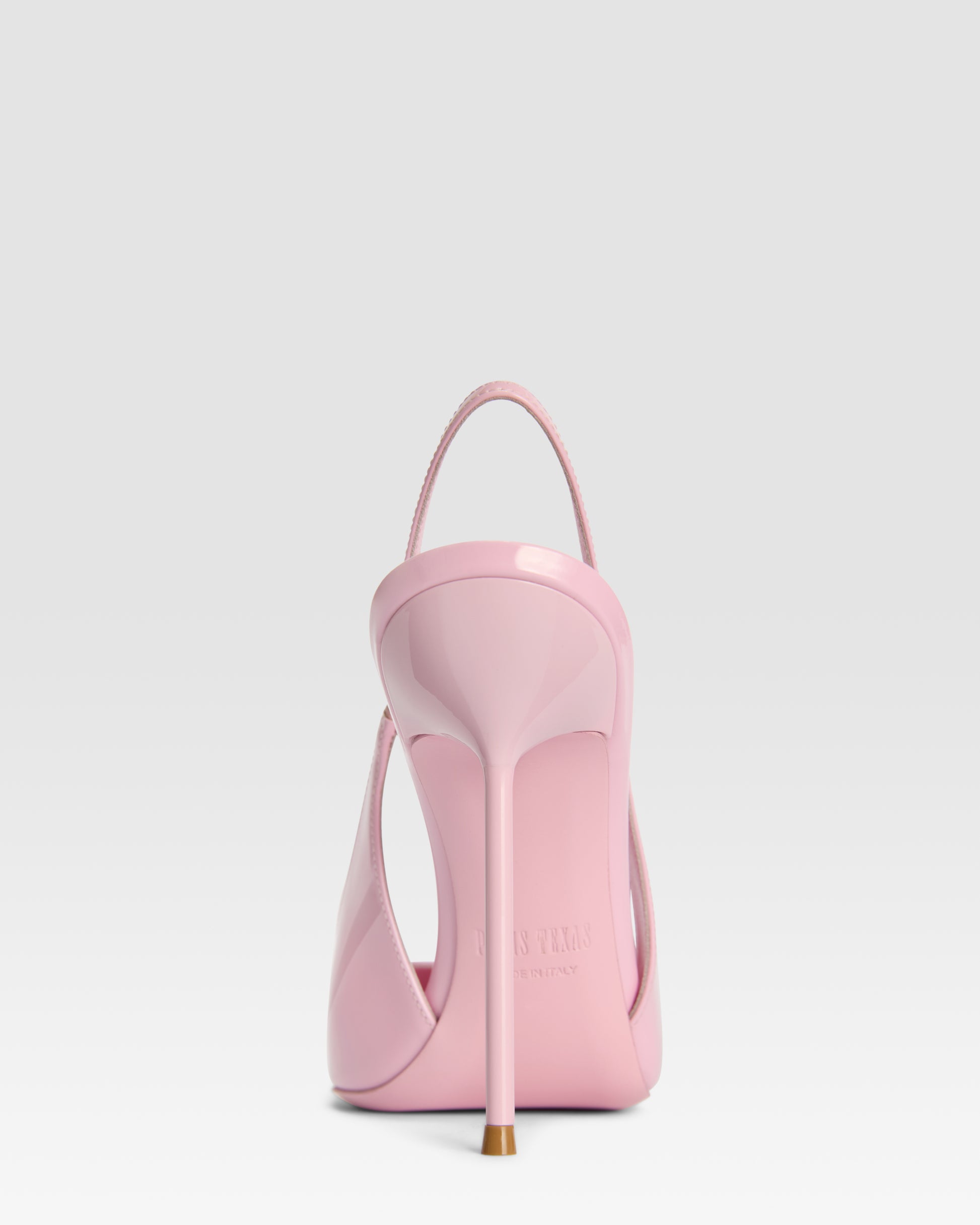 Slingbacks in petal pink patent leather