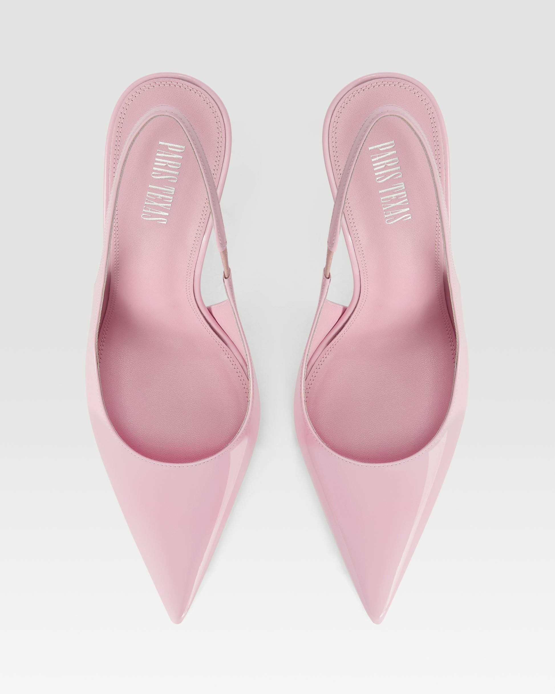 Slingbacks in petal pink patent leather