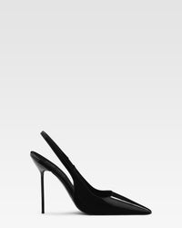 Slingback-Pumps aus weissem Lackleder — Weiss