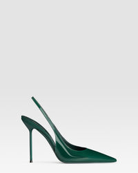 Slingback in vernice — GREEN NOIR