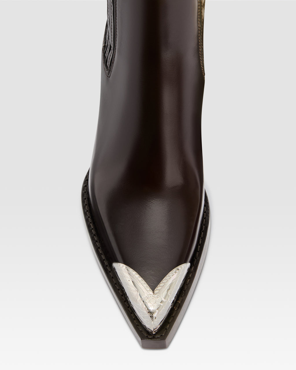 BOTIN WESTERN DE PIEL CEPILLADA CON PUNTERA METALICA