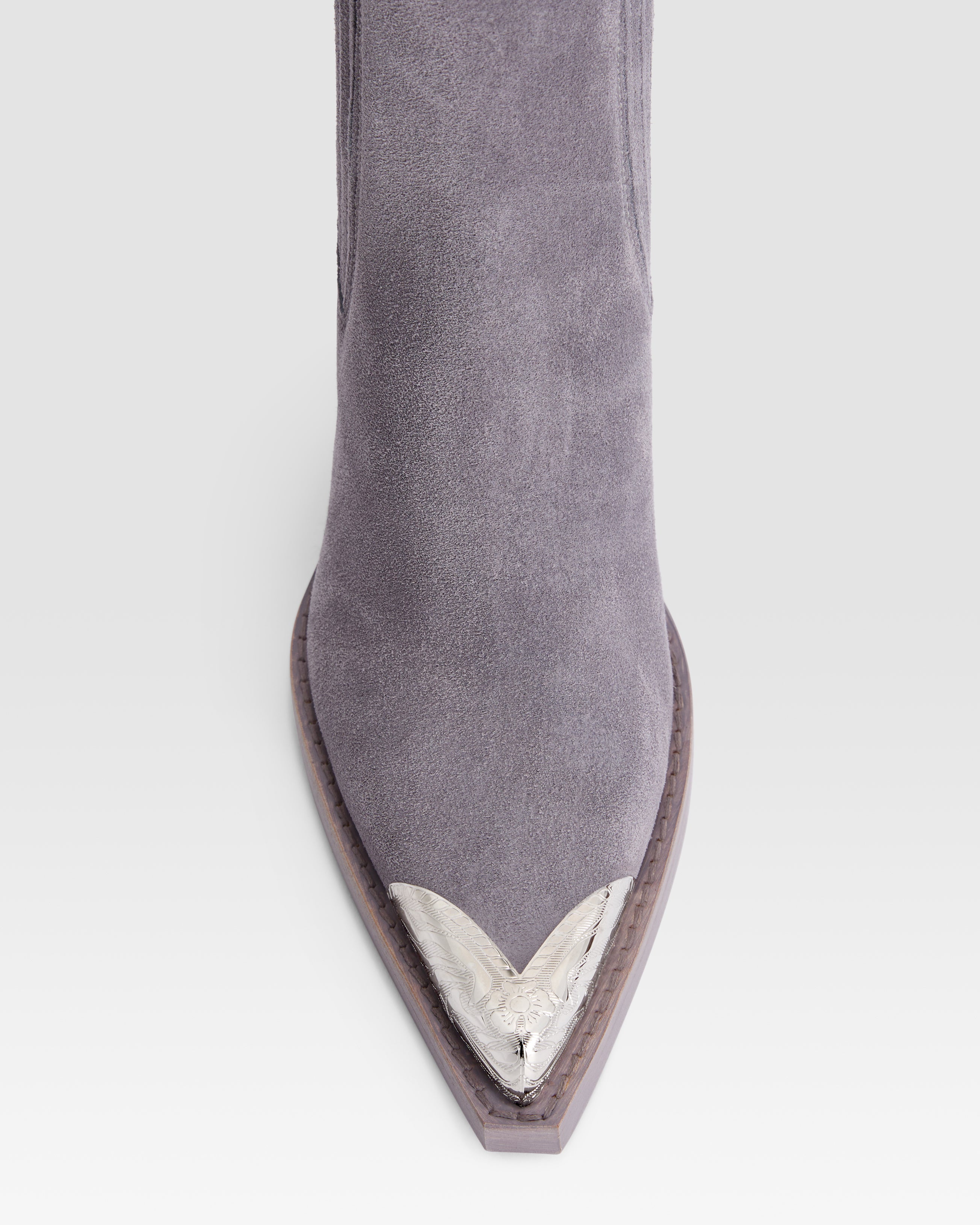 Zapatos destalonados de piel de ante de becerro de color vaquero