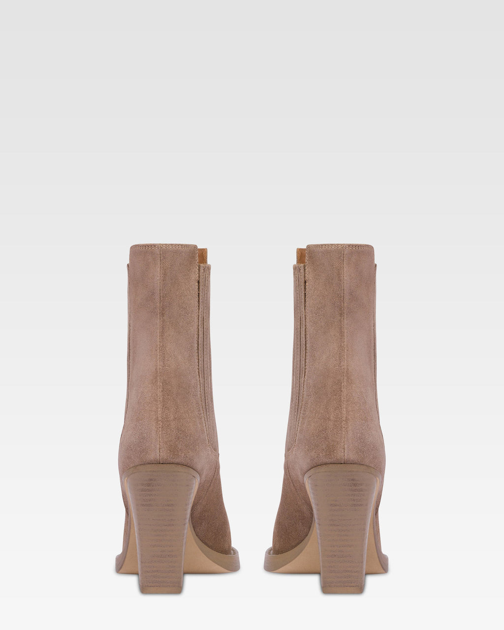Velourslederstiefeletten mit Metallkappe