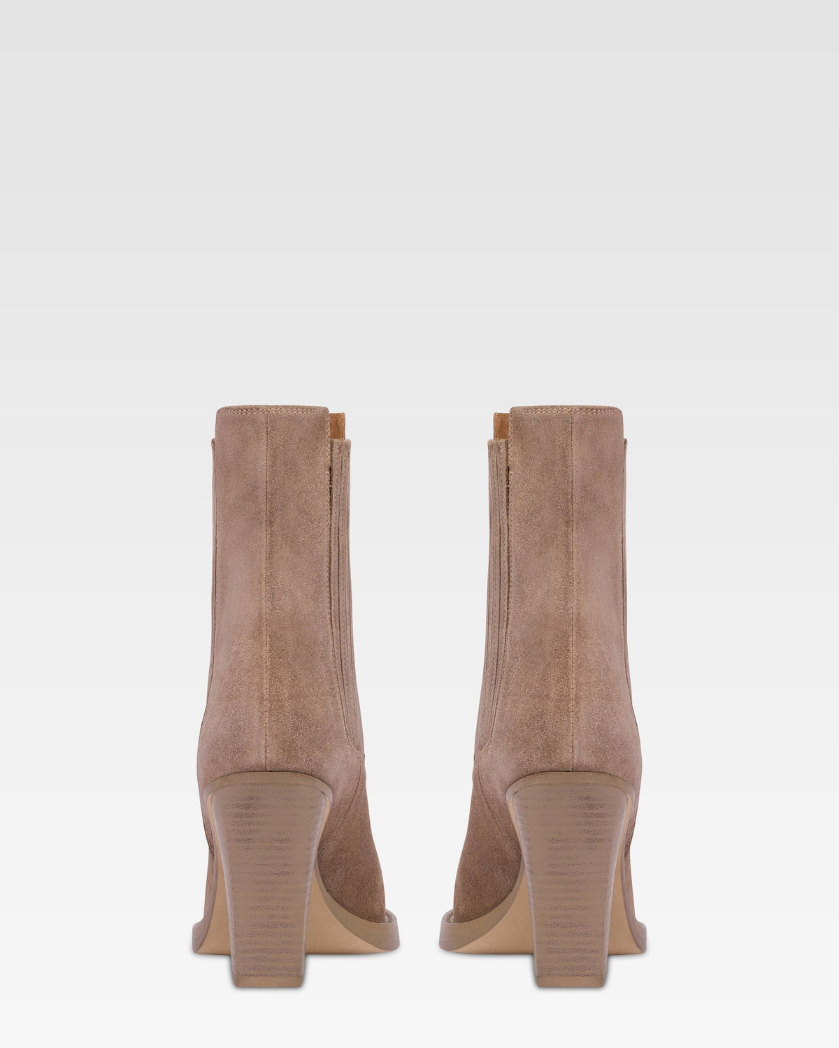 Velourslederstiefeletten mit Metallkappe