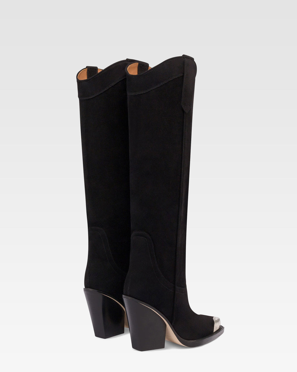 Bota tejana de ante negro