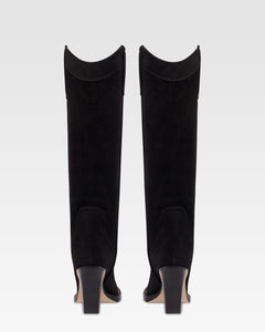 Bota tejana de ante negro