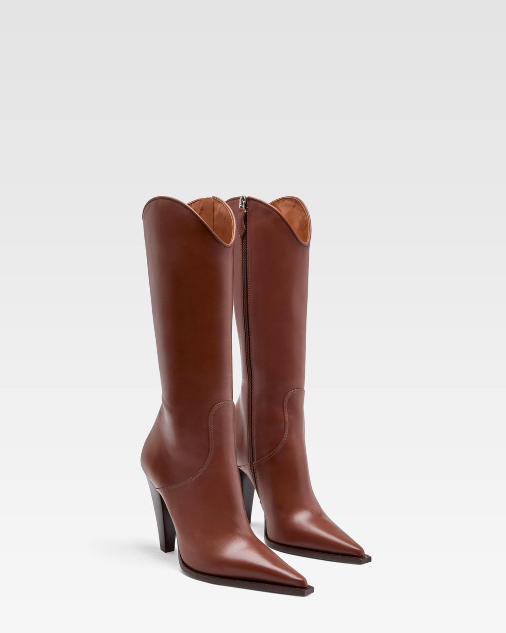 Botte en cuir marron