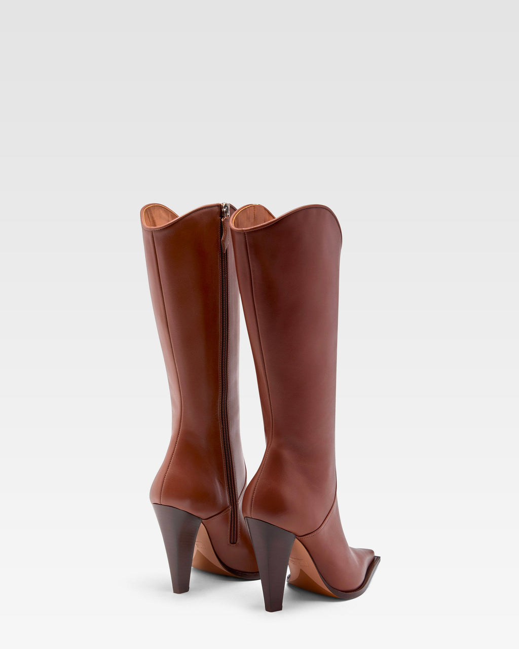 Botte en cuir marron