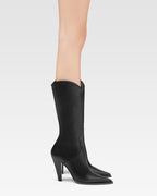 Black leather boot