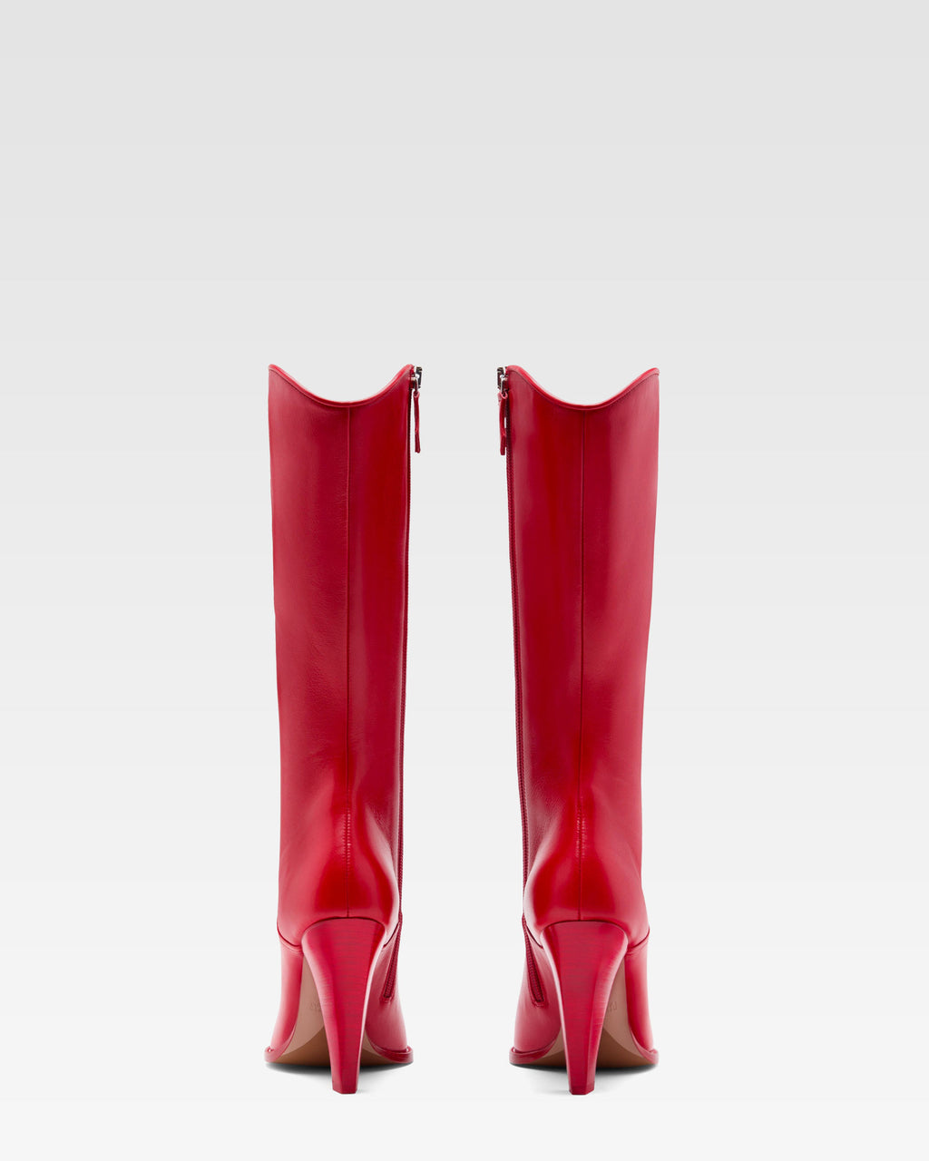 Botte en cuir rouge
