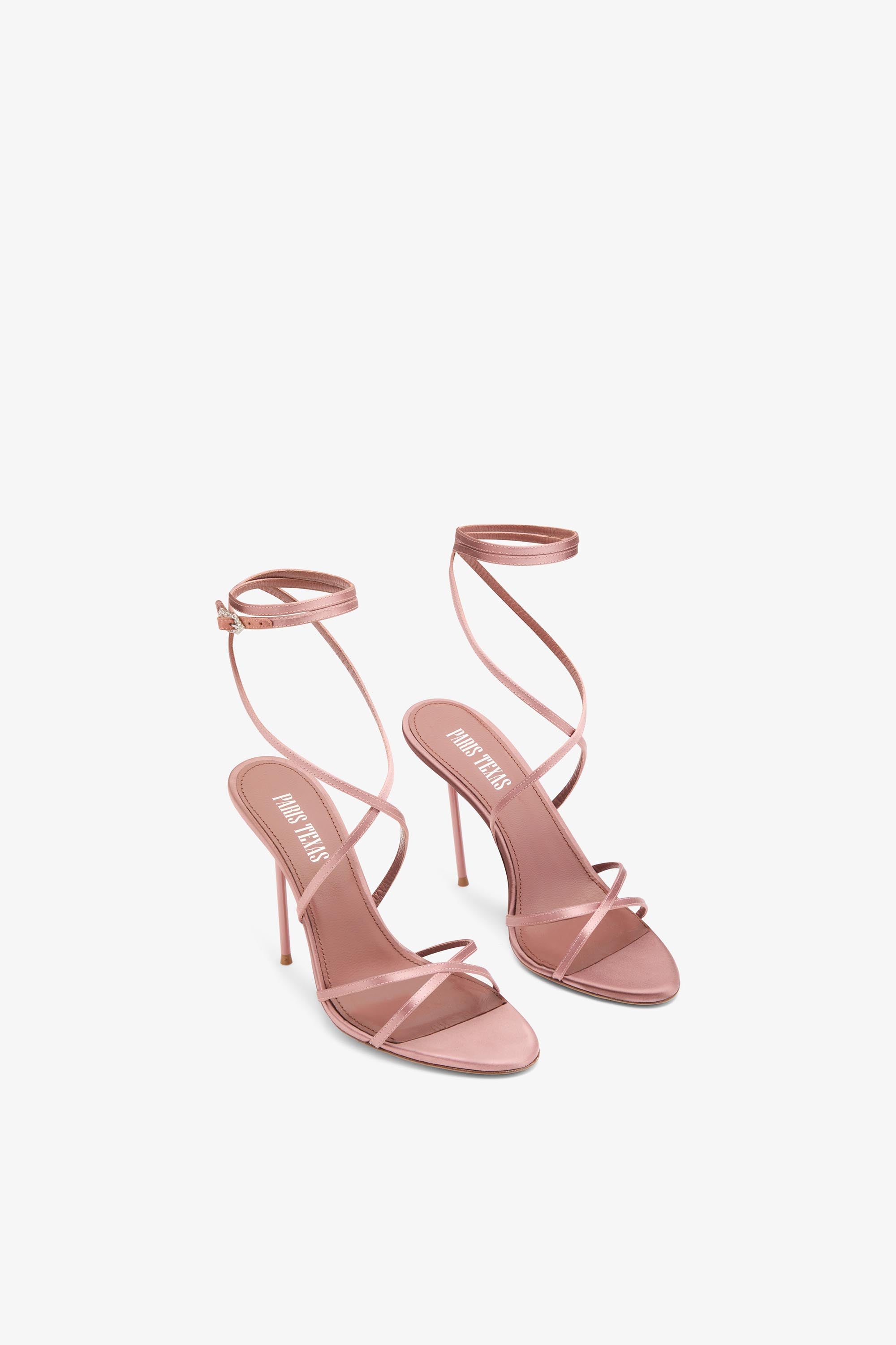 Blush satin sandals best sale