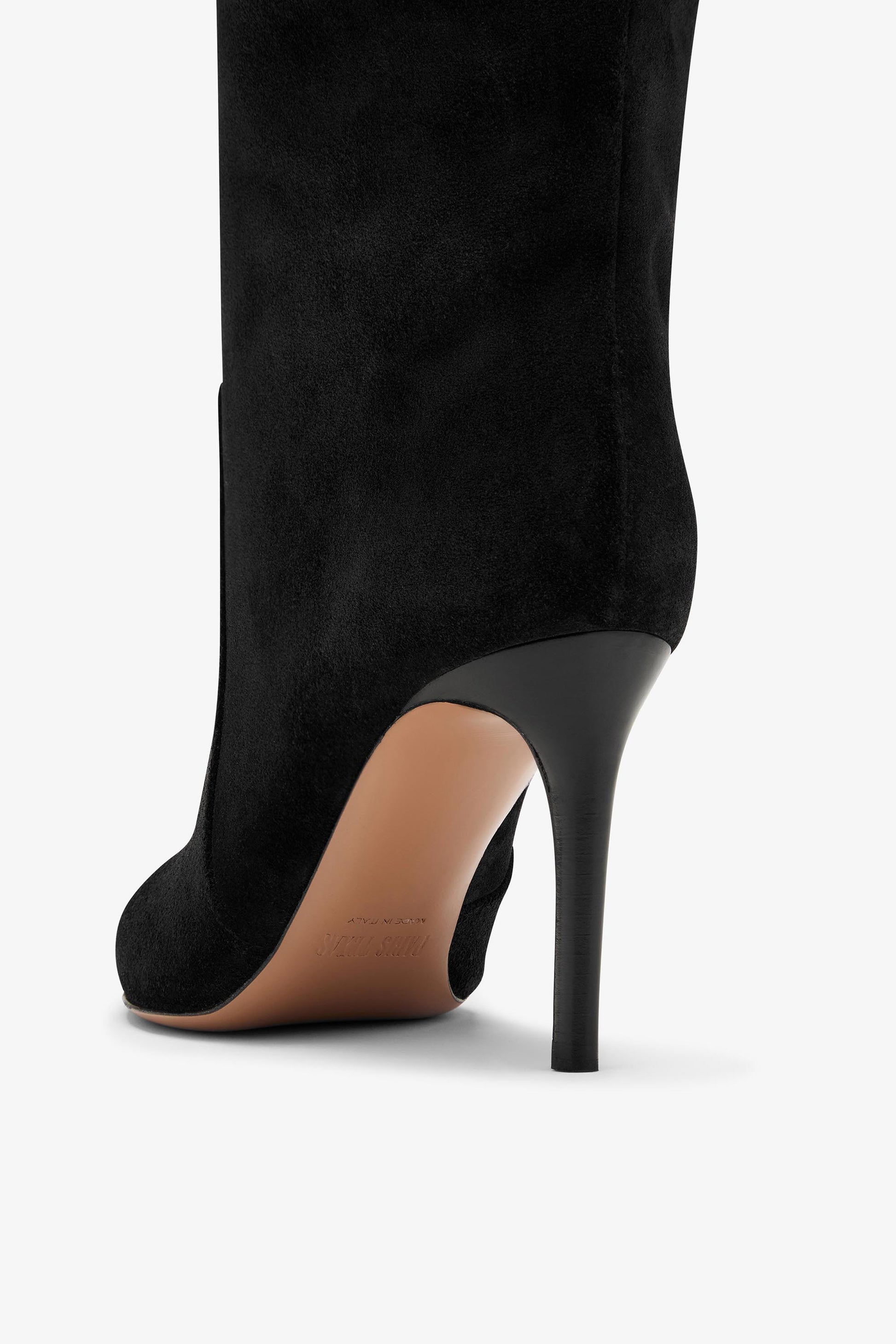 Black suede ankle boot