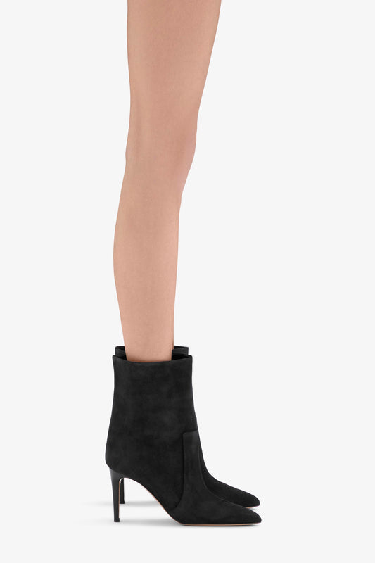 Black suede ankle boot - Product worn
