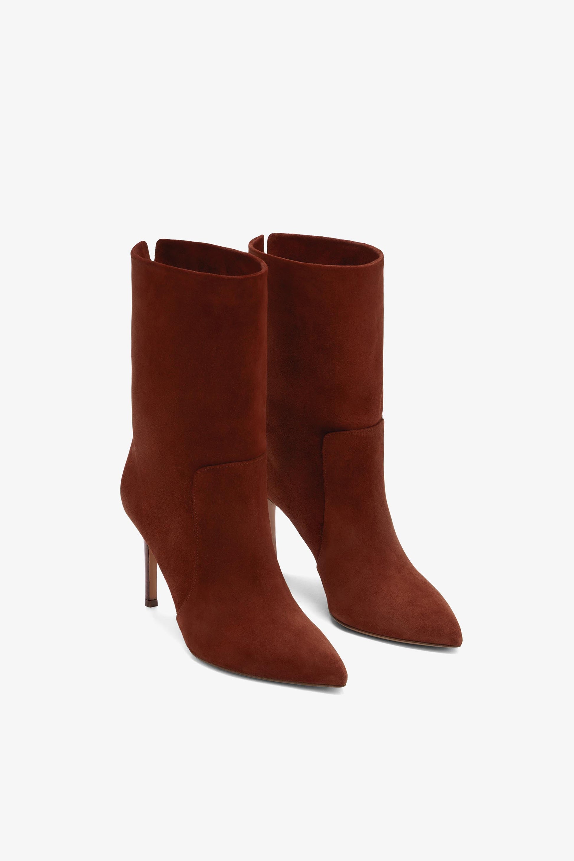 Rust suede ankle boot