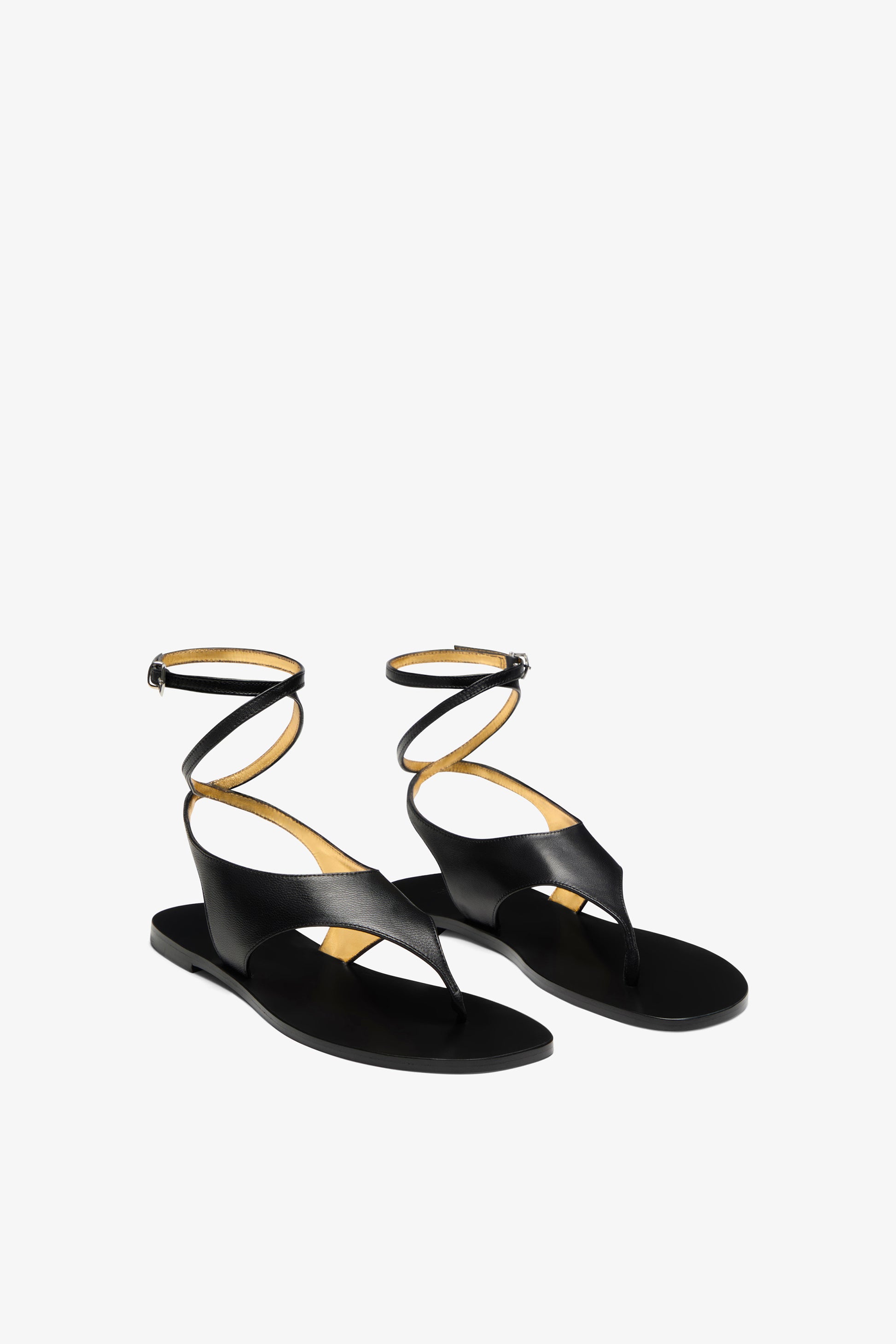 Schwarze Sandale aus Nappaleder