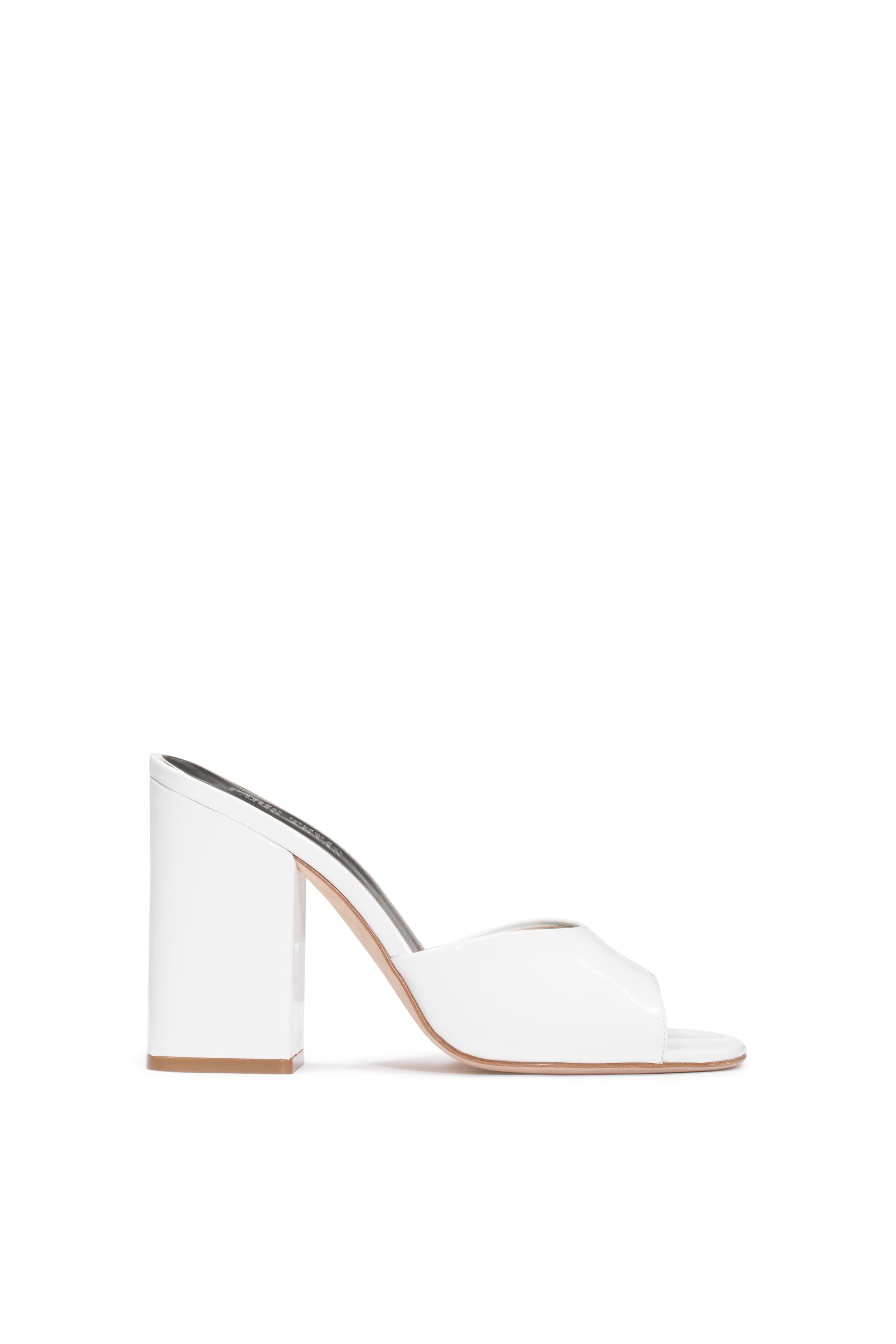 White patent leather mules Paris Texas