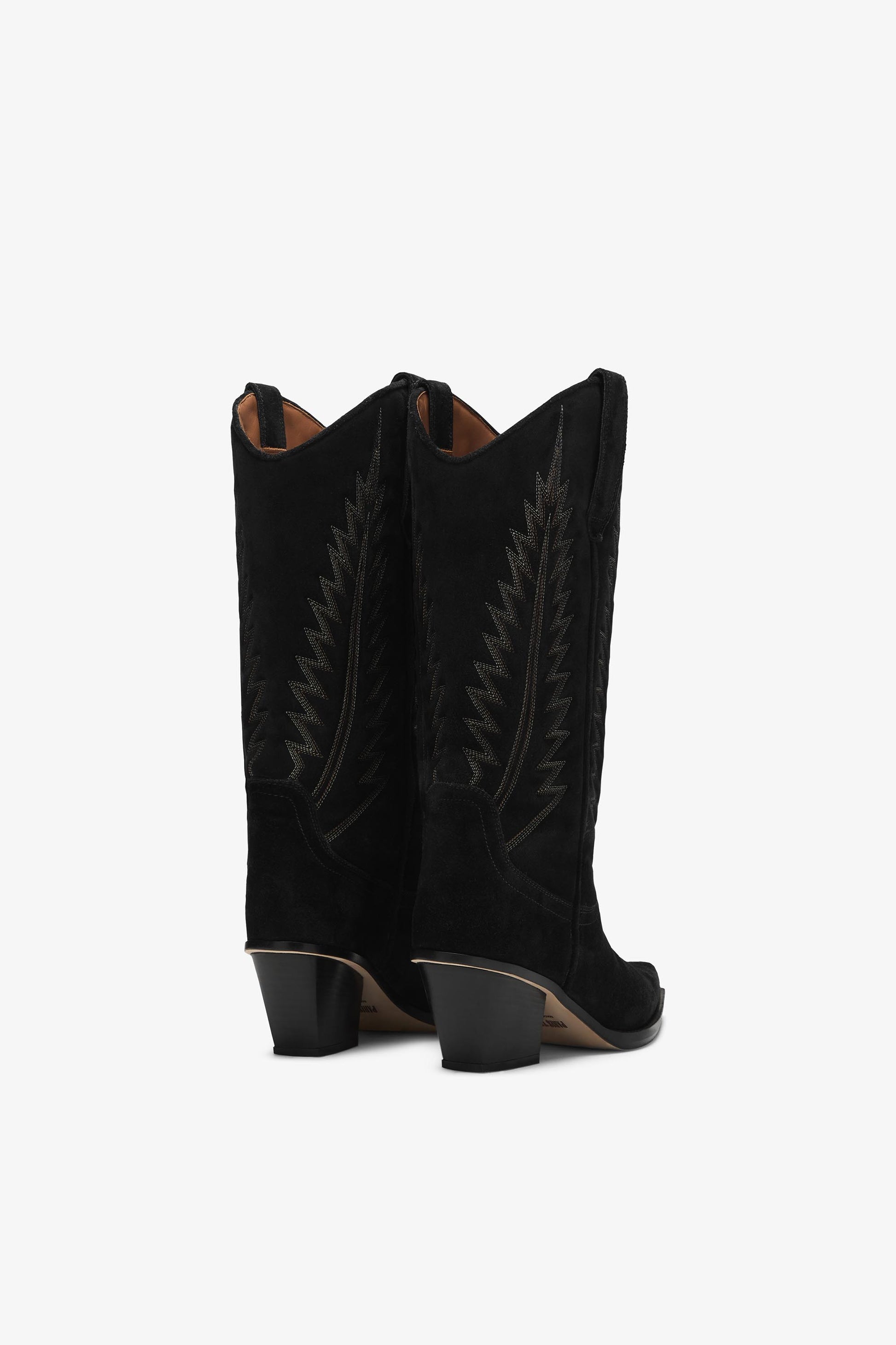 Black suede boot