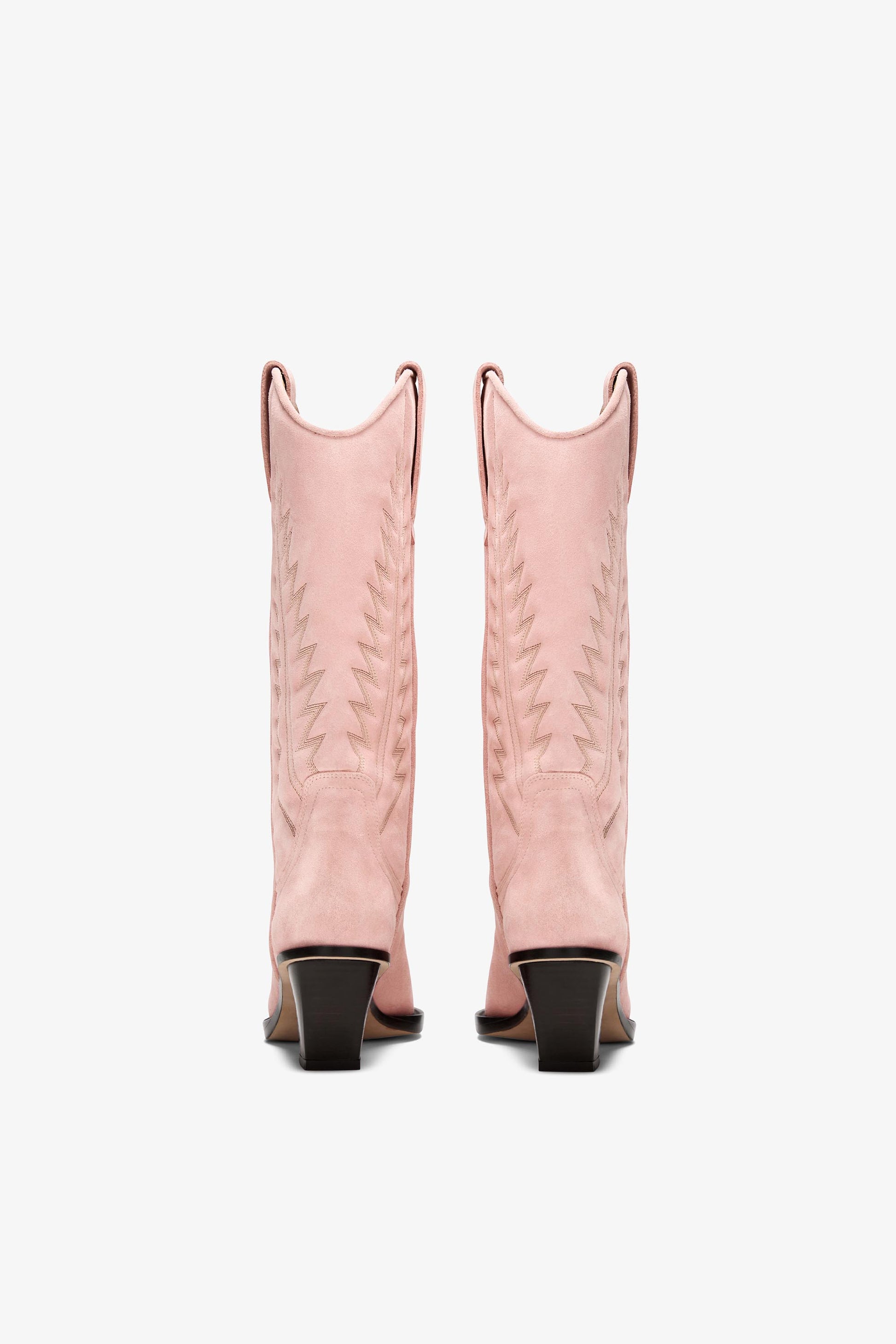 Pink suede boot