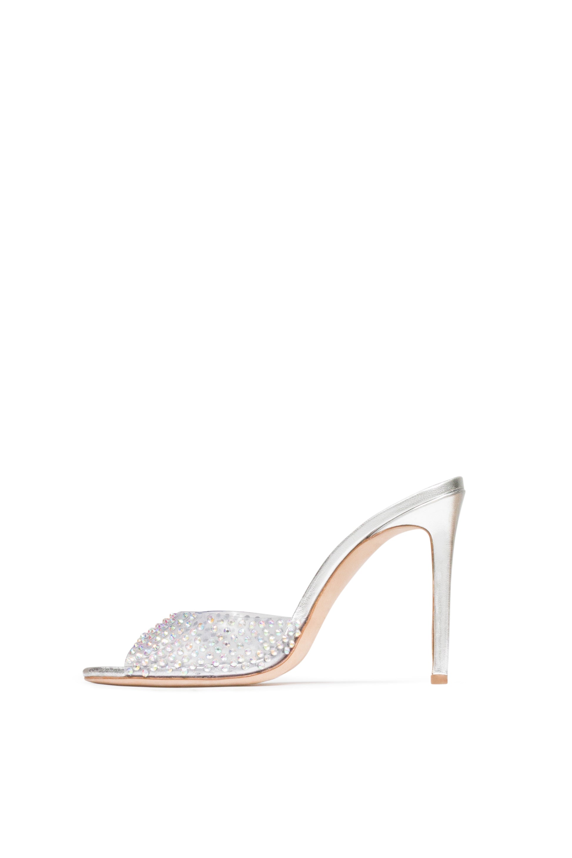 Embellished clear pvc mules - Side